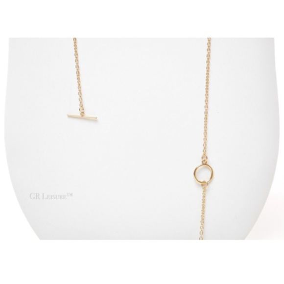 BP. Lariat Gold Loop And Bar Necklace - Picture 4 of 8